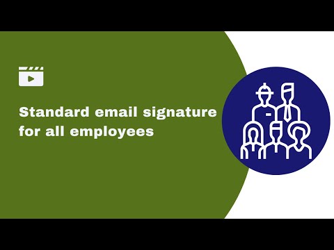 Creating a standard email signature for all employees