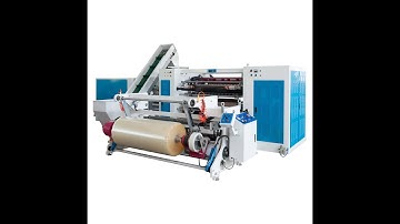 BPA-16 fully automatic bopp tape slitting machine with packing unit