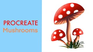 Procreate: Mushrooms Timelapse/Sticker Original Design