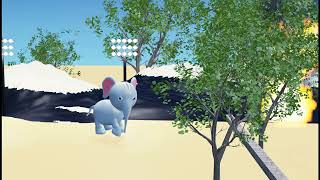 Baby Elephant Adventure in a Forest Fire | 3D Animated Kids Story