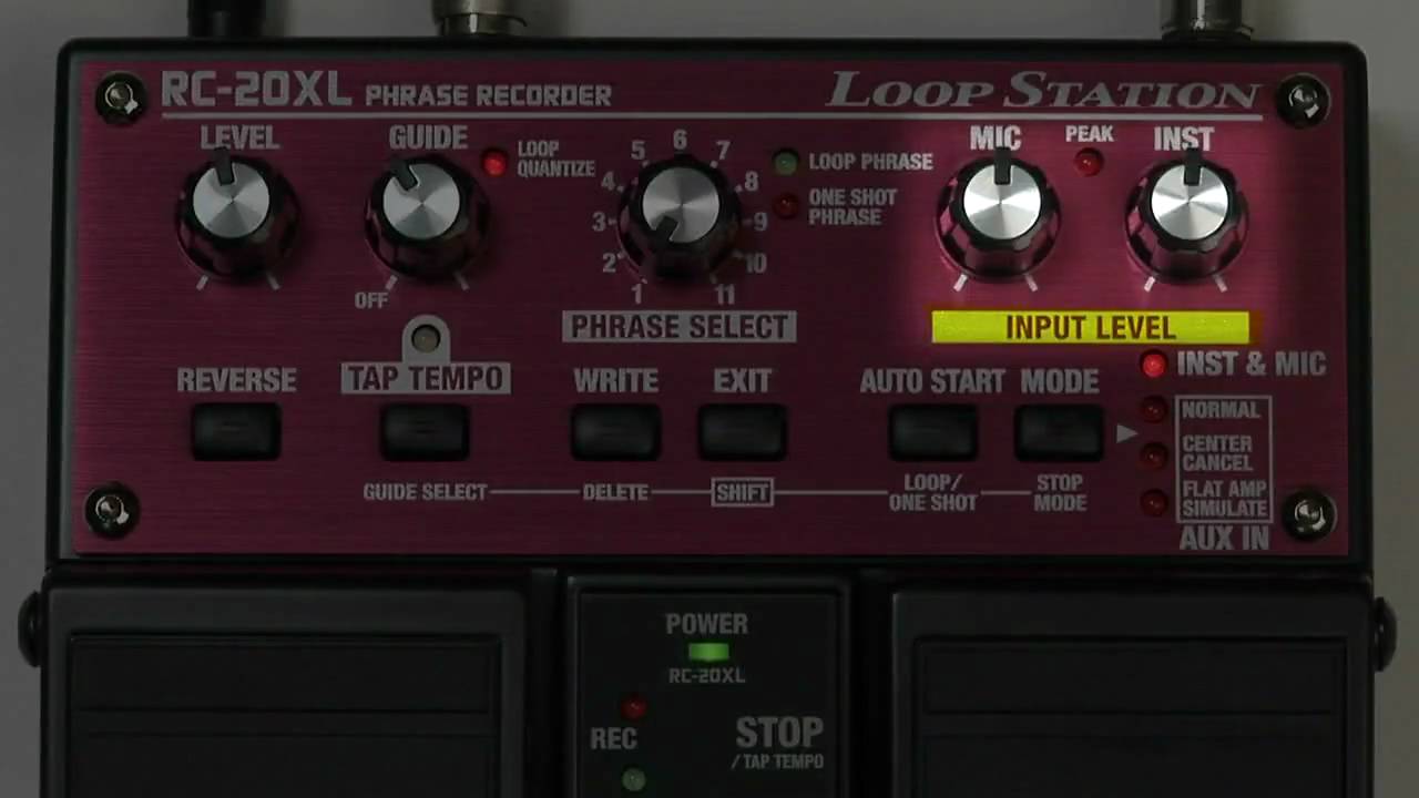 Boss RC20XL Loop Pedal demo - PMT