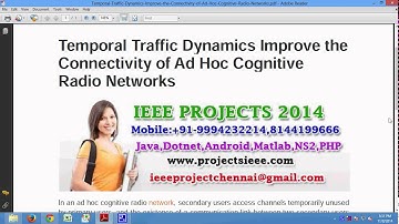 Temporal Traffic Dynamics Improve the Connectivity of Ad Hoc Cognitive Radio Networks