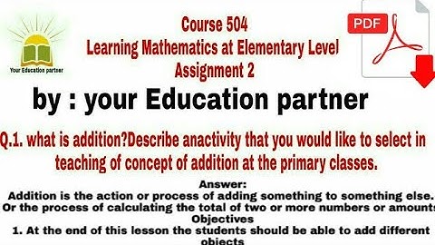 Nios d.el.ed -course-504, sloved Assignment-2 Questions-1with answer|English|with PDF