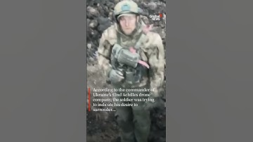 Thumbnail of Russian soldier surrenders to Ukrainian drone outside Bakhmut