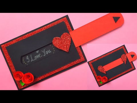 How to make Heart Slider Card for Love, Anniversary | Explosion box cards | DIY Cute Crafts
