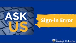 Sign-in Error