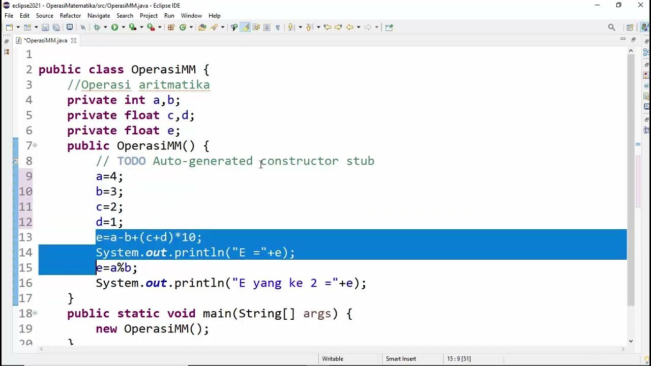 3. Operator Aritmatika dalam Pemroraman Java - YouTube