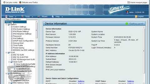 SAVE CONFIG IN LOCAL SWITCH DLINK DGS 1210  10P