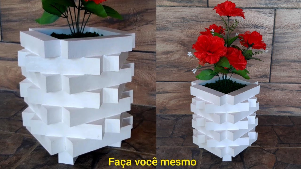 ideia de como fazer vaso decorativo de gesso com caixinha d papelão como ganhar dinheiro c decoração