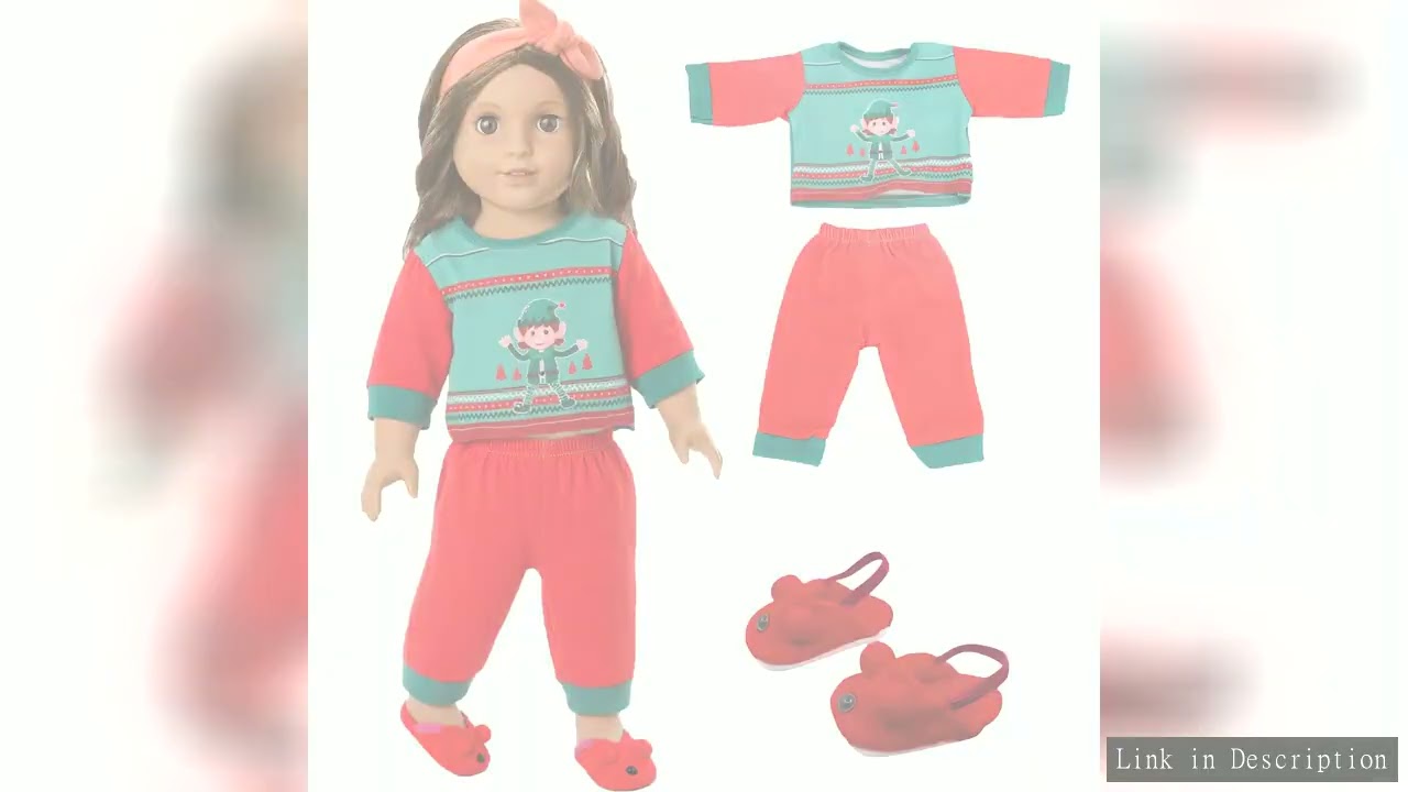 Doll Clothes Christmas Style Top+Pants shoes For 18Inch American Doll&43CM Reborn Baby Doll Accessor