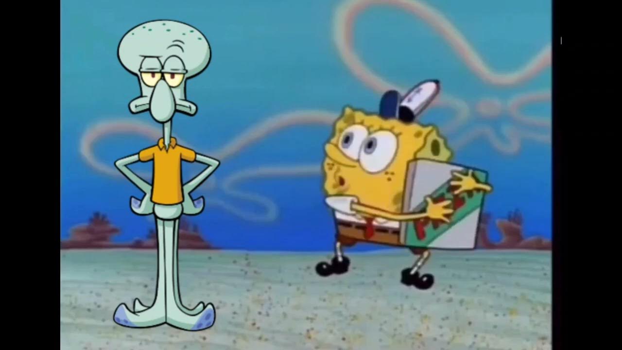 Squidward trying to get a pizza - YouTube