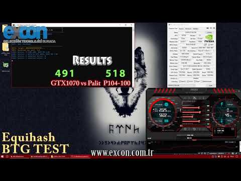 Palit p104-100 Gpu Mining Performence Test & Overview