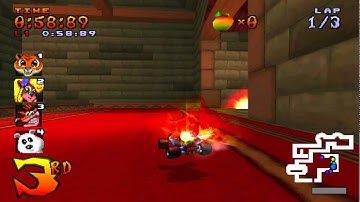 Crash Team Racing (NTSC) 101% Walkthrough - Part 18 - Cortex Castle [Trophy]