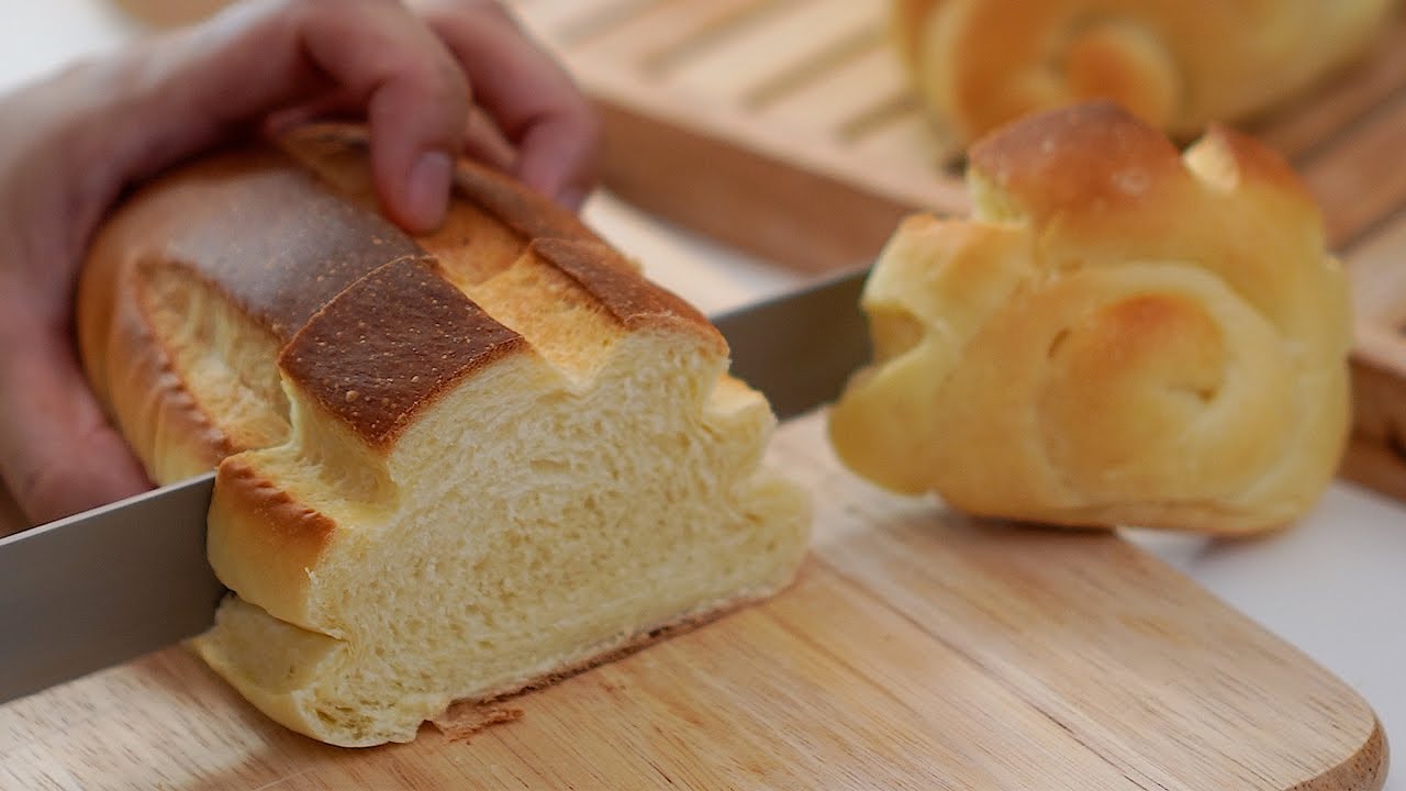 ⁣맛있는 프랑스 우유빵 (케이크 같은 부드러움! 틀없이 빵만들기! 하스브레드 Milk Hearth Bread)