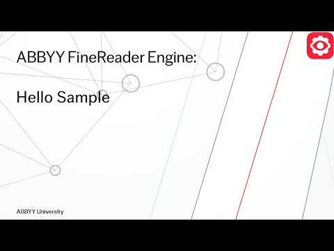 ABBYY FineReader Engine: Hello Sample