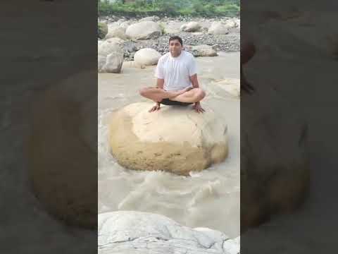 Utthita padmasana in nature #naturelovers #yoga #morning