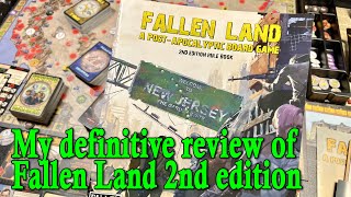 My definitive review of Fallen Land 2nd edition (w/ expansion, from the solo perspective)