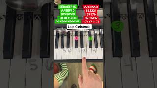 Last Christmas Piano Easy Tutorial 🎄💔😭 #Piano #Pianotutorial #Shorts