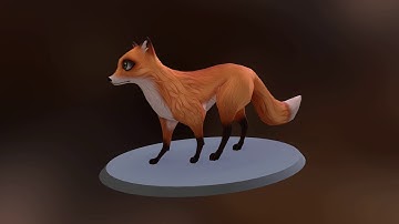 3D Animation Fox Walk Cycle