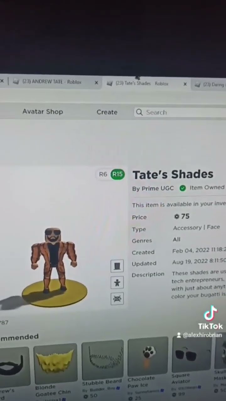 How To Make An Andrew Tate Avatar In Roblox YouTube Oar2 
