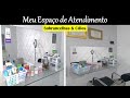 TOUR PELO MEU ESPAÇO DE ATENDIMENTO DEPOIS DA REFORMA - SOBRANCELHAS E CÍLIOS