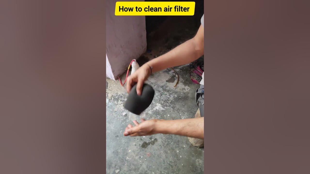 How to clean Air filter in bikes bike automotive airfilter YouTube