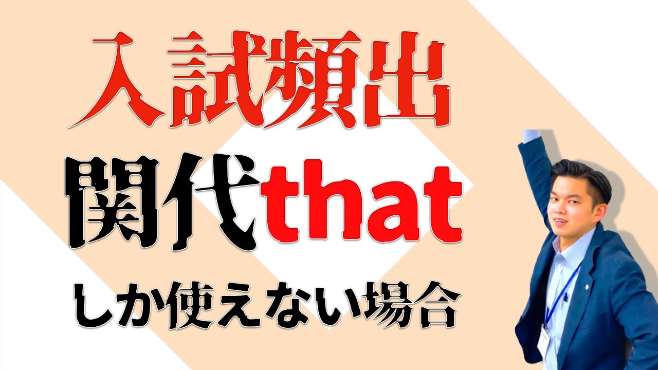 関係 代名詞 that しか 使え ない