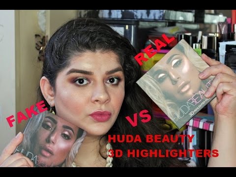 Real Vs Fake 3d Huda Beauty Highlighters Review And Swatches Youtube