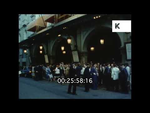 1980s Crowds outside Gran Teatro del Liceu Barcelona, Spain Kinolibrary by Kinolibrary