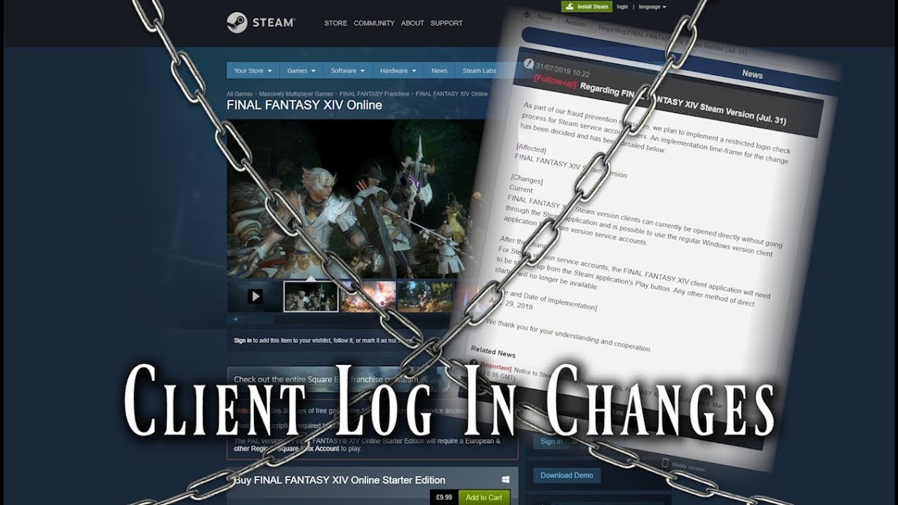 Ffxiv Steam Client Login Lockdown Youtube