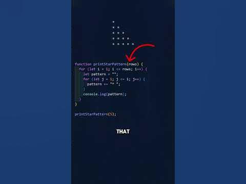 Star Patterns in JavaScript: From Triangles to Custom Shapes #shorts # ...