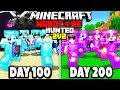 WE Survived 200 days in Hardcore Minecraft Manhunt...2v2 Edition