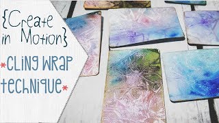 Quick and easy Cling Wrap background using Primary Elements Pigments