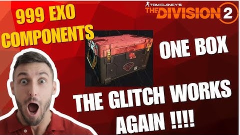 The Division 2- How to get Exotic components easy - Glitch works again