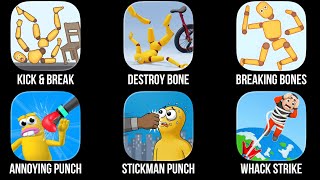 Kick & Break, Destroy Bone, Breaking Bones, Annoying Punch, Stickman Punch, Whack Strike screenshot 5