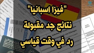 فيزا اسبانيا ،،نتائج جد مقبولة ،رد في وقت قياسي