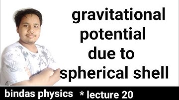 gravitational potential and field due to spherical shell || gravitational potential bindas physics