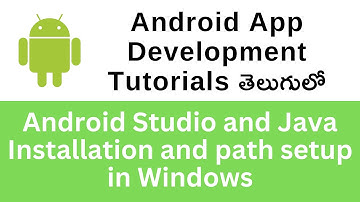 Android Studio And JAVA installation and Step up in Windows | Android Tutorials in Telugu #0
