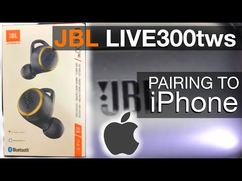 How to PAIR JBL LIVE300tws wireless earbuds by Bluetooth to an iPhone