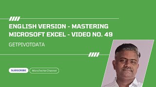 English Version – Video #49 - Mastering Excel: The Ultimate Guide | GETPIVOTDATA