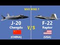 Comparison of China's built J20 and USA's built Raptor F 22 fighter jet. #USA #CHINA