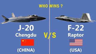 Comparison of China's built J20 and USA's built Raptor F 22 fighter jet. #USA #CHINA