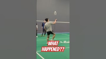 What just happened?? #badminton #string #racketsports #badmintonlovers #shorts #youtubeshorts