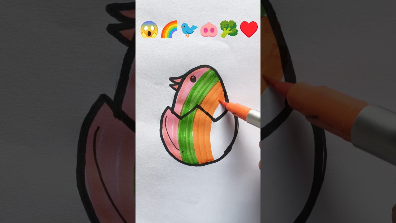😱🌈🐦🐽🥦♥️ satisfying creative art 