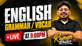 Punjab Exams English Special | Grammar &amp; Vocab Live Class | 9 PM