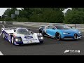 Forza 7 Drag race: Bugatti Chiron vs Porsche 962C
