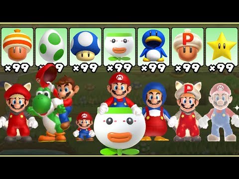 New Super Mario Bros. U - All Power-Ups