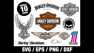 Harley Davidson Bundle SVG Logo Motorcycle Brand Logo SVG Harley Davidson T-Shirt Vinyl Cricut, Cut