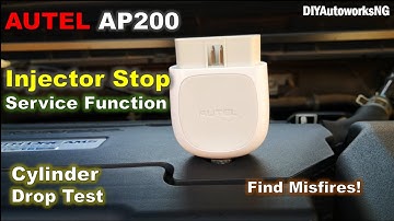 Autel scanner: How to FIND a MISFIRING CYLINDER using INJECTOR STOP Service Function of Autel AP200