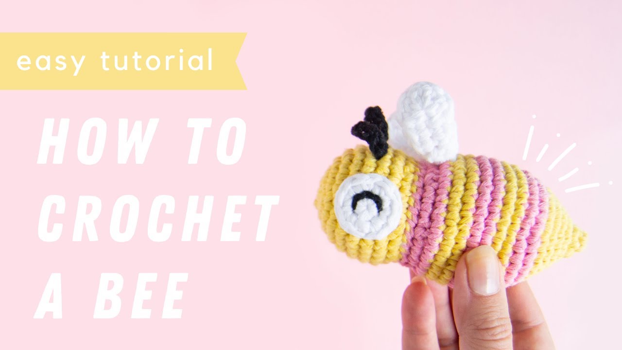 Amigurumi bee keychain Full crochet tutorial Garnknuten YouTube